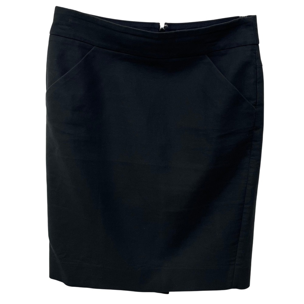 J.‎ Crew The Pencil Skirt Black Classic Career Business Office Siren Academia 4